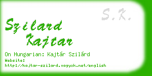 szilard kajtar business card